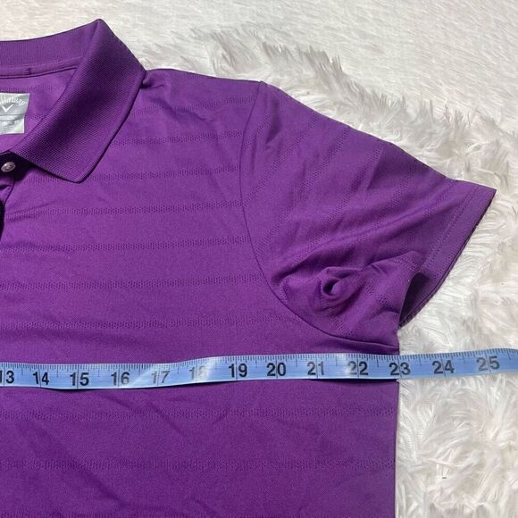 Callaway Golf Polo Shirt Purple Opti Dri Tech Size XL Cooling Wicking - Picture 6 of 8
